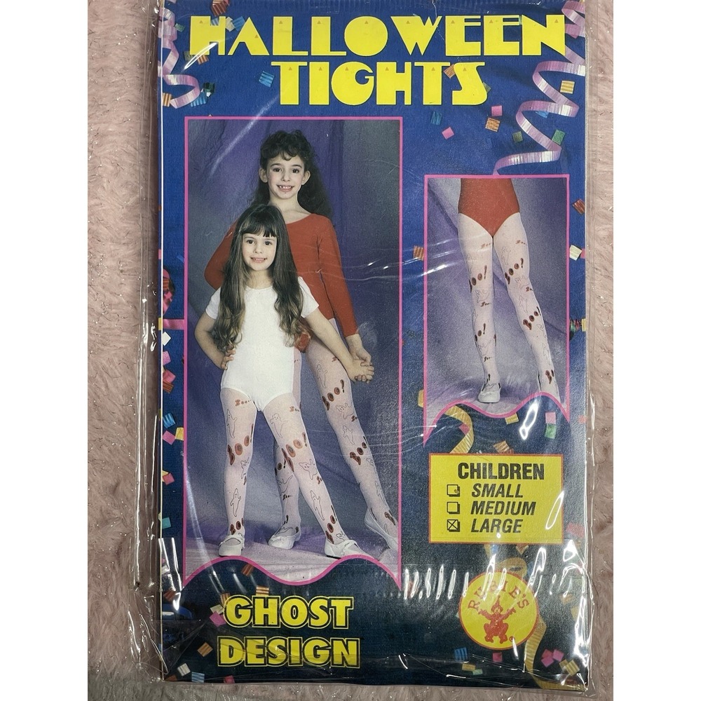 Rubies Halloween‎ Tights Child's Red White Ghost Design Size Large